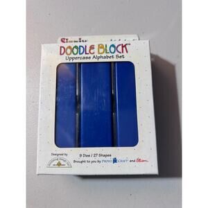 Sizzix Alphabars Doodle Block Uppercase Alphabet Set 9 Dies & 27 Shapes)#38-0982
